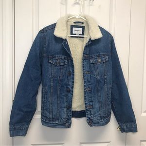 Mens Sherpa Lined Denin Jacket Goodfellow Size S